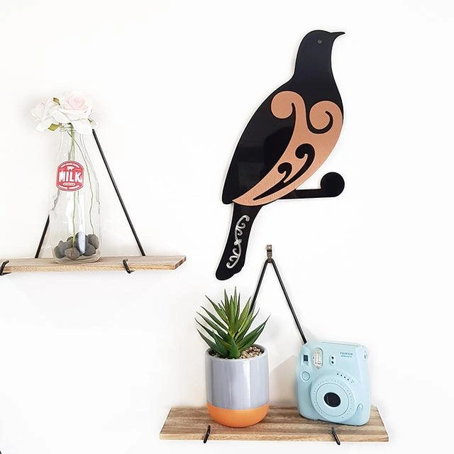 Nature's Echo Koru Wood Pigeon Wall Decor