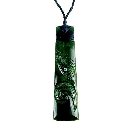 Greenstone Toki: Manaia's Embrace - Authentic Māori Necklace - 12cm of Aotearoa's Spirit!